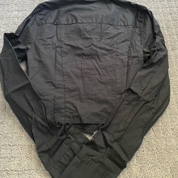 Urban Outfitters Jolie Ruched Button Down Top NWT Size S - Black - Picture 9 of 9